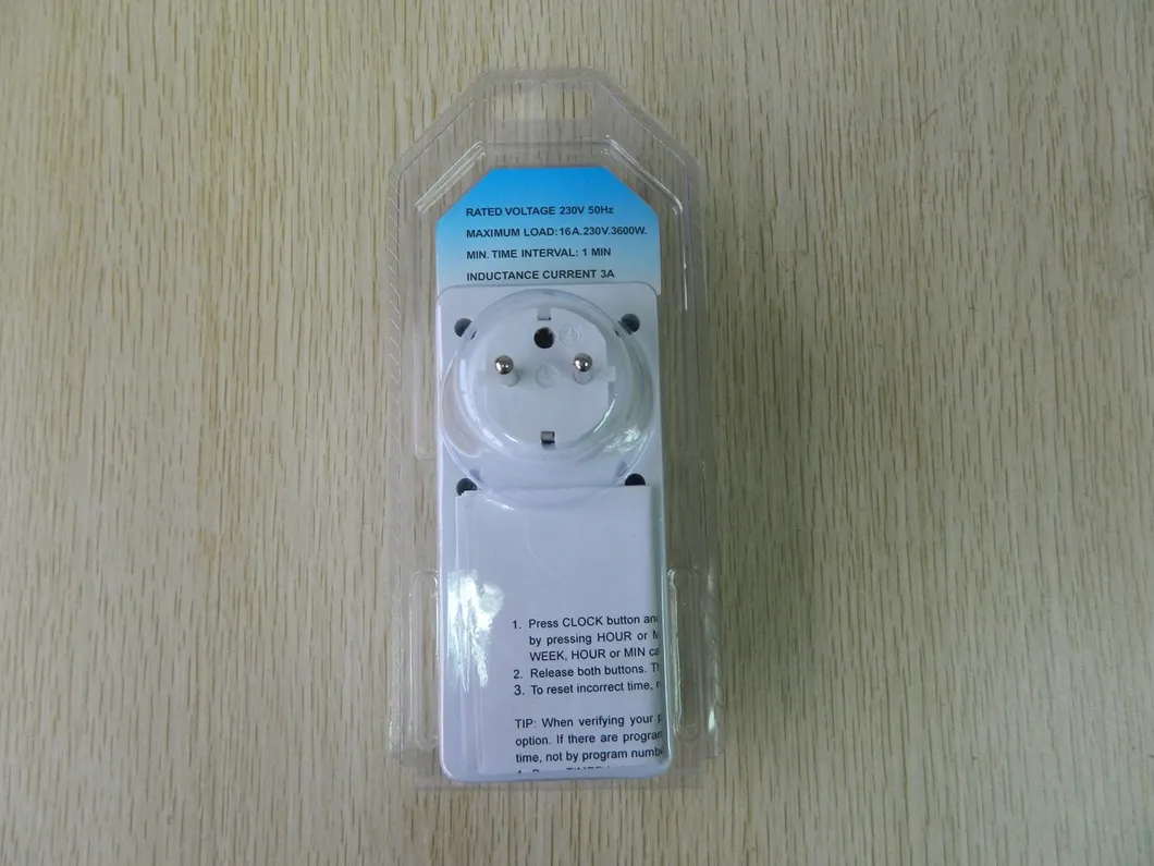 16A German Plug 24h Daily Programmable Mechanical Kitchen Timer