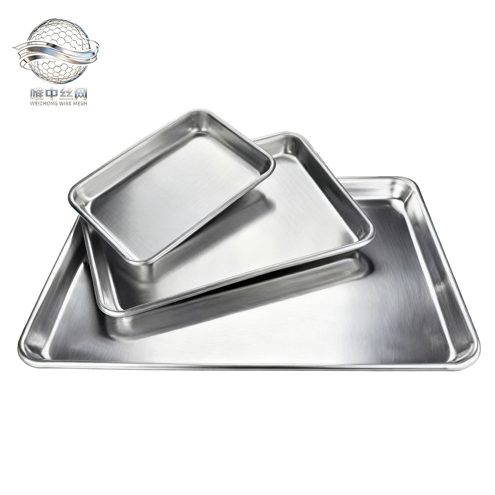 Food Grade Aluminum &amp; Stainless Steel 304 Baking Sheet Pan - Non-Porous for Commercial &amp; Home Kitchen Use