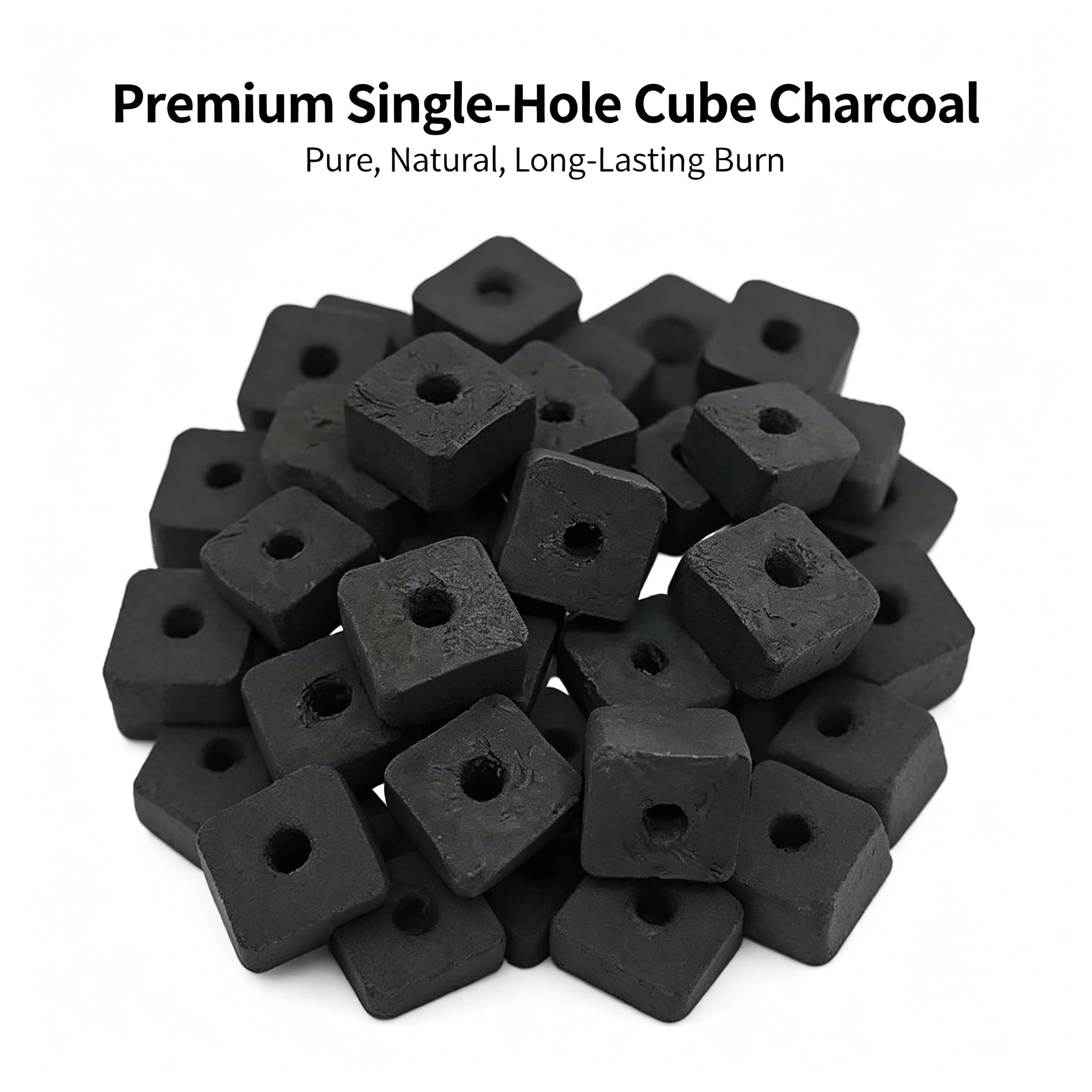 All-Natural BBQ Bamboo Charcoal Slices Deal for Grilling &amp; Smoking High Heat Low Ash Flat Hookah Coal Slices