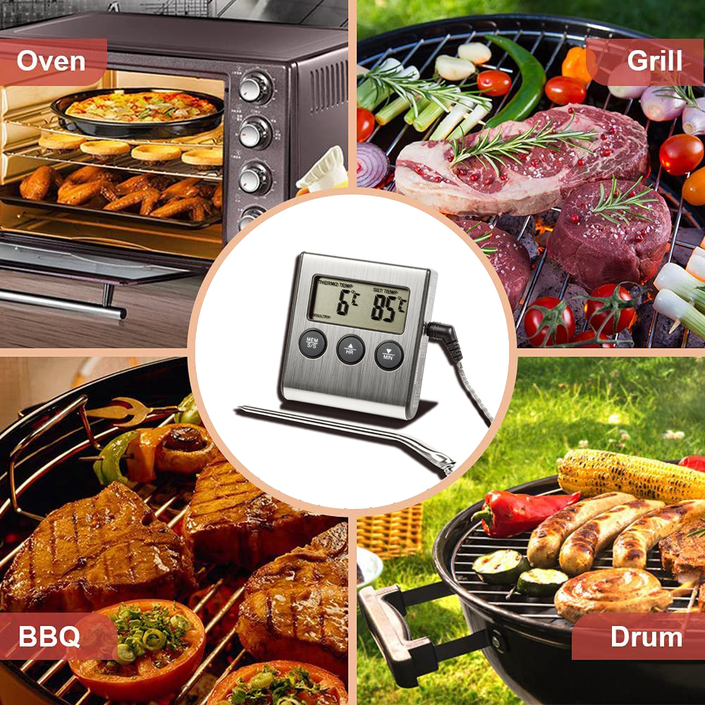 Smart Waterproof Digital Kitchen Meat Thermometer with Long Probe for Instant Read Fast Delivery for Food Cooking &amp; BBQ