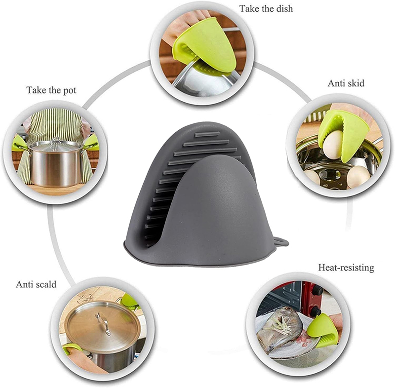 Silicone Oven Gloves Heat Resistant Trivet Mats and Cooking Oven Mitts Pot Holders Set for Kitchen
