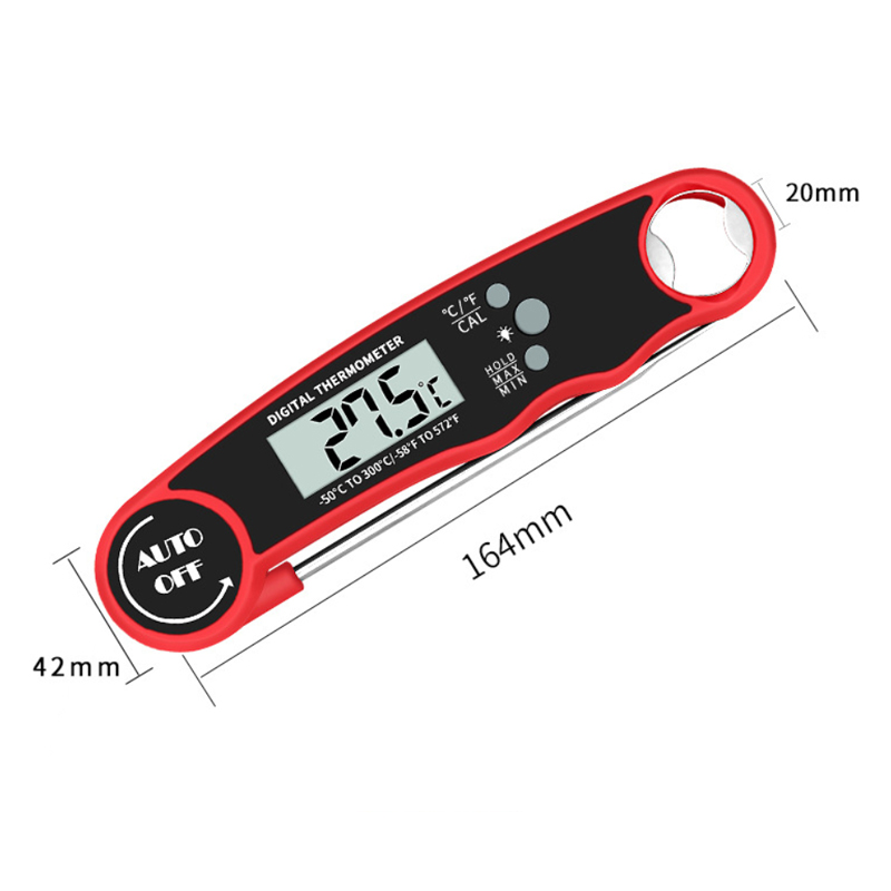 Digital Kitchen BBQ Grill Thermometer with Stainless Steel Probe and Plastic Probe Smoker Food Meat Thermometer