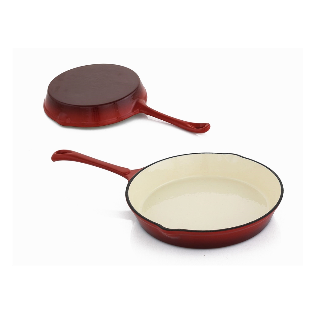 Hot Enamel Cast Iron Casserole and Skillet 4pcs Cookware Set