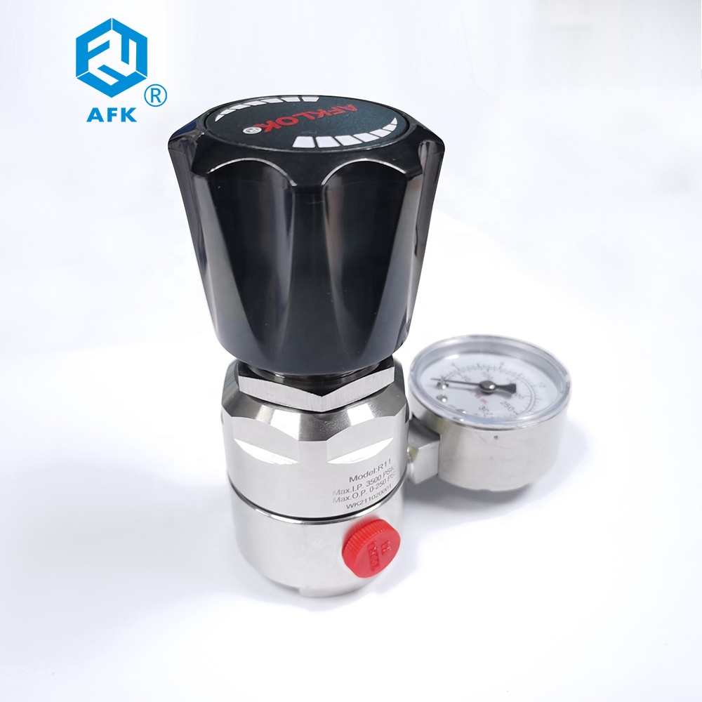 CE Heavy Duty Single Stage 2 Gauges Oxygen LPG Gas Regulator 300psi and 1.6MPa Stainless Steel Pipe Line Regulator