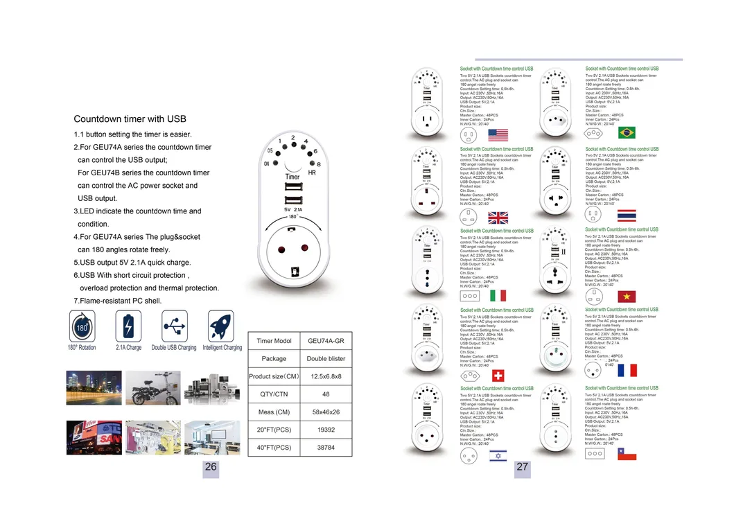 Electronic Digital Timer Switch Multi-Function Plug Kitchen Timer Outlet 7 Day 12/24 Hour Programmable Timing Socket