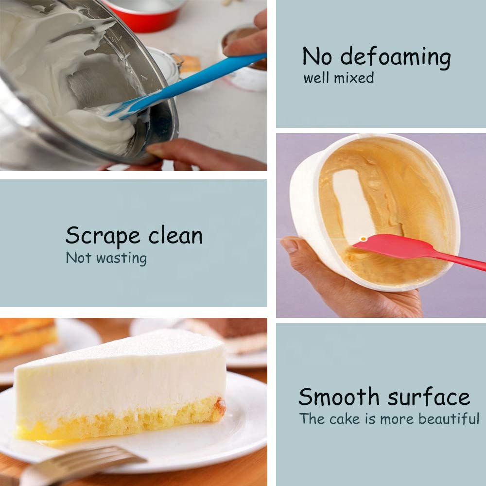 High Heat Resistant One Piece Design Kitchen Silicone Spatula for Cream
