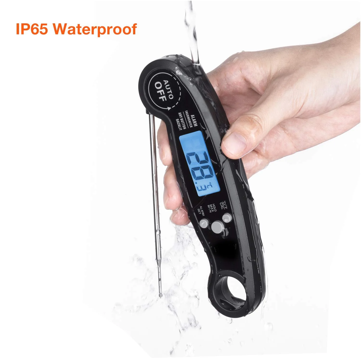 Household Barbecue and Baking Kitchen Meat Folding Portable Digital Thermometer Probe