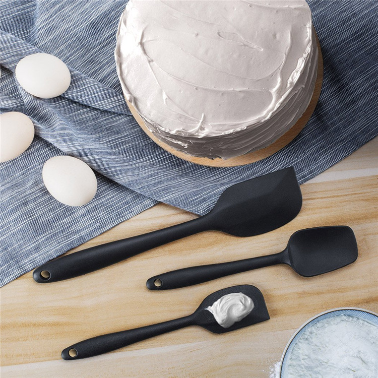 Non-stick Cake Baking Scraper Spatulas Silicone Heat Resistant Set Silicone Bbq Cooking Utensil Spatula Set for Cake Decoration