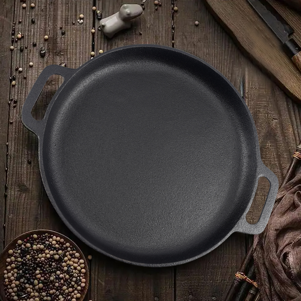 Wholesale Non-stick Cast Iron Skillet Pancake Griddle Pan Frying Pan Skillet Griddle Pan for Steak