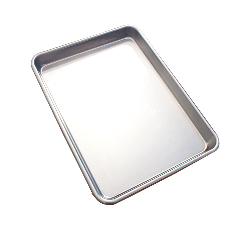 Commercial Quality Metal Baking Sheet Pan Set Natural Aluminum Alloy Cookie Baking Tray