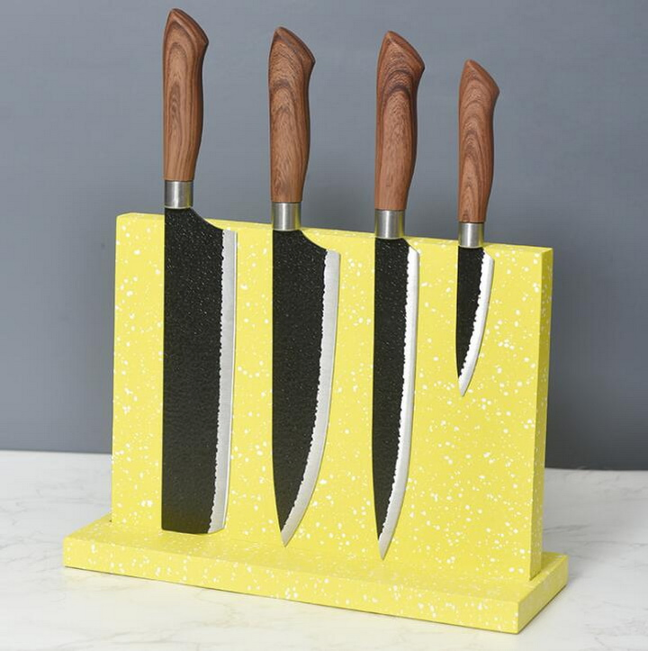 Kitchen Multifunctional Storage Double-Sided Strong Magnetic Bamboo Knife Block