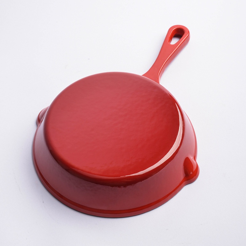 Little Happiness Cast Iron Light Luxury Design Easy Clean Frying Pan Home Use Small Skillet Omelets Steaks Compatible Induction