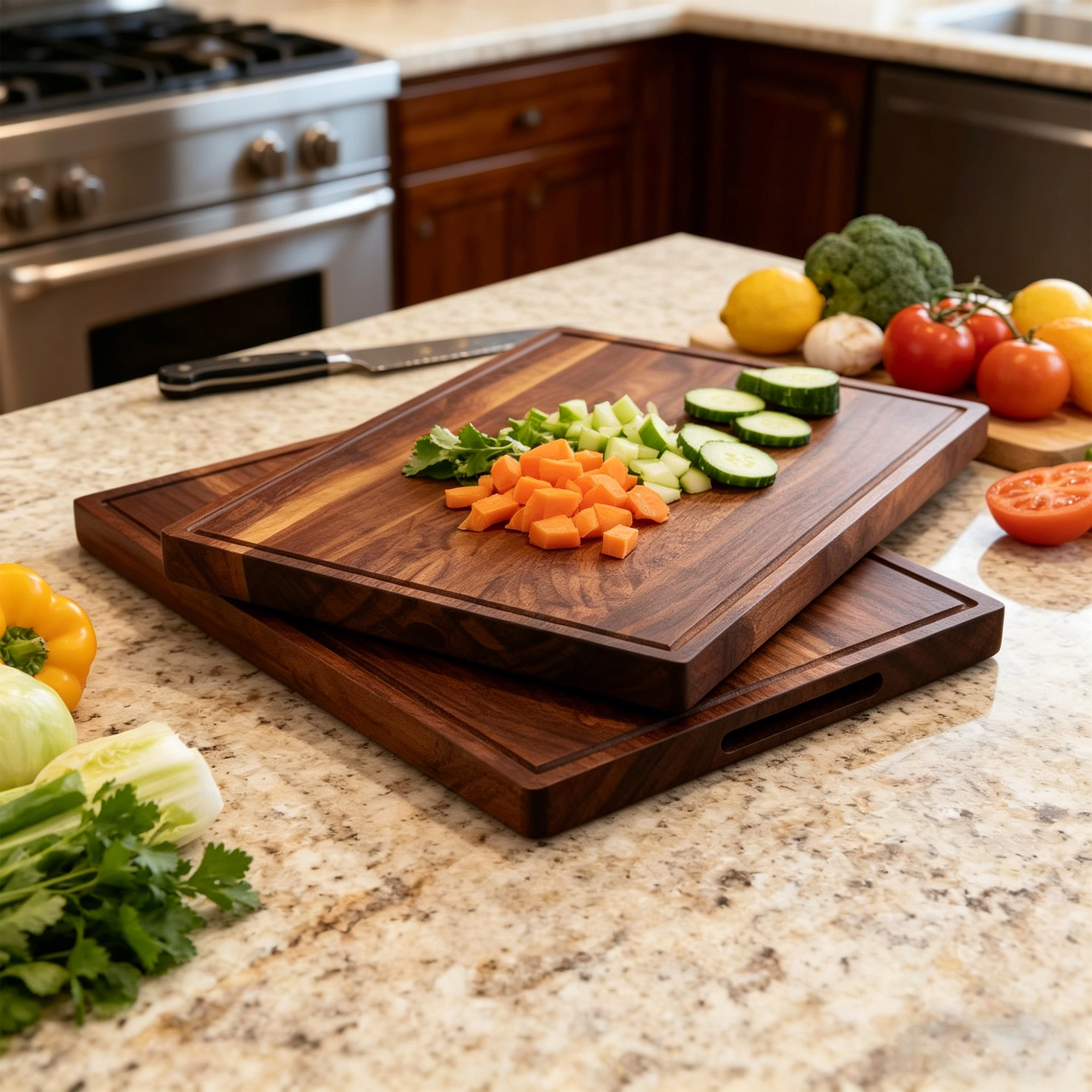 Factory Wholesale Thick Wood Cutting Board Anti-Slip Heavy Duty Chopping Board for Kitchen