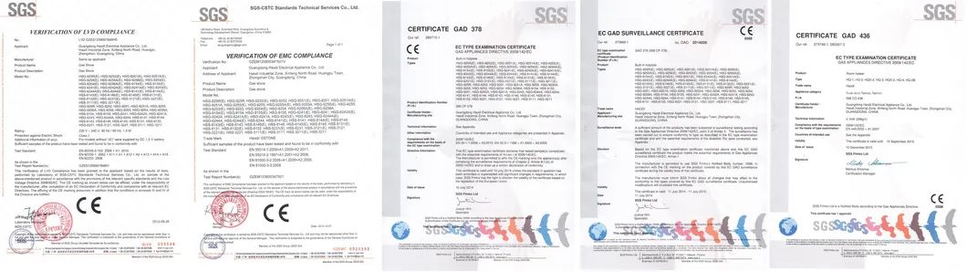Certifications EMC, RoHS, CB, CE