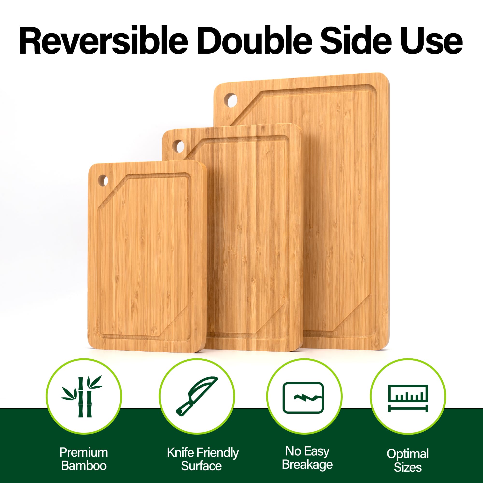 JQ Kitchen Wooden Two Sides Acasia Wood Restaurant White Designer Rectangle Bamboo Custom Logo Acacia Cutting Board