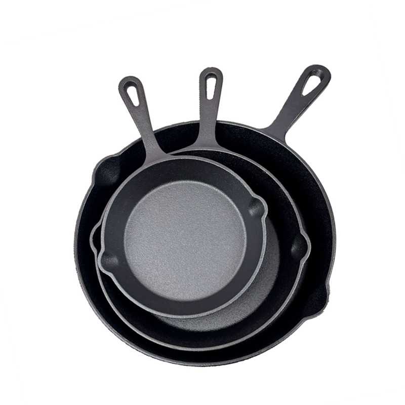 Mini Cast Iron Frying Pan Double Drip 4" 8" 6.3" 5.5" 9.8" 1-2L Capacity Stovetop Grill Induction Durable Easy Custom Logos