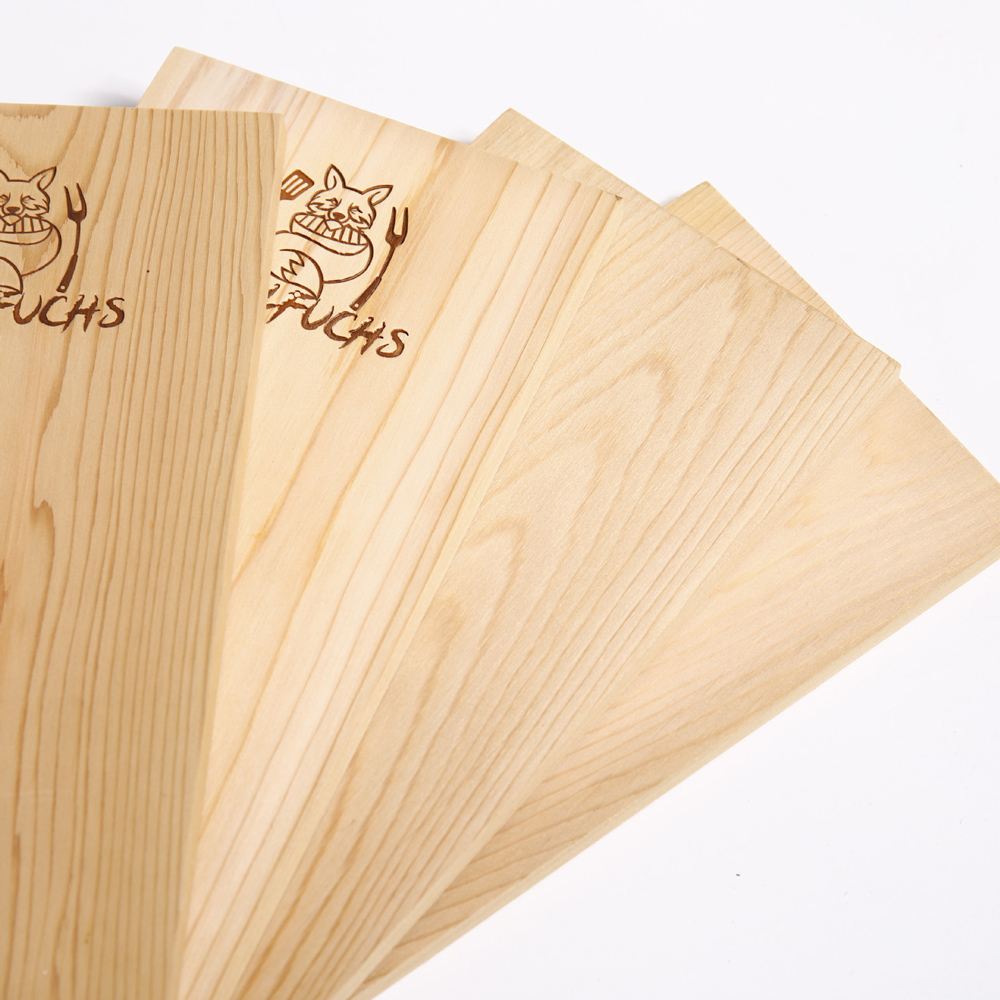 6 Pack Cedar Wood Smoke Grilling Planks Tool Set for BBQ Salmon and More