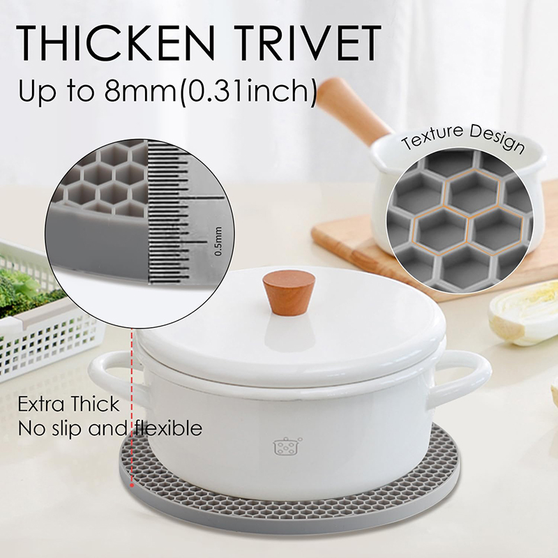 Silicone Oven Gloves Heat Resistant Trivet Mats and Cooking Oven Mitts Pot Holders Set for Kitchen
