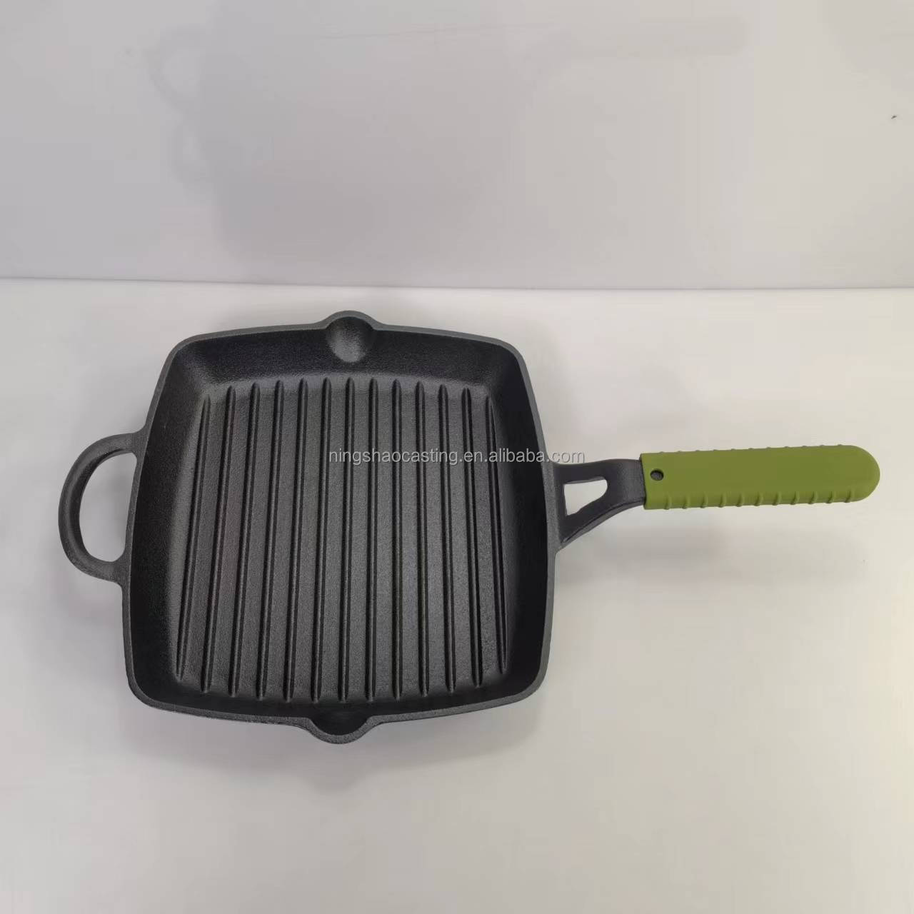 Cast Iron Cookware Pan Set with Silicone Cover