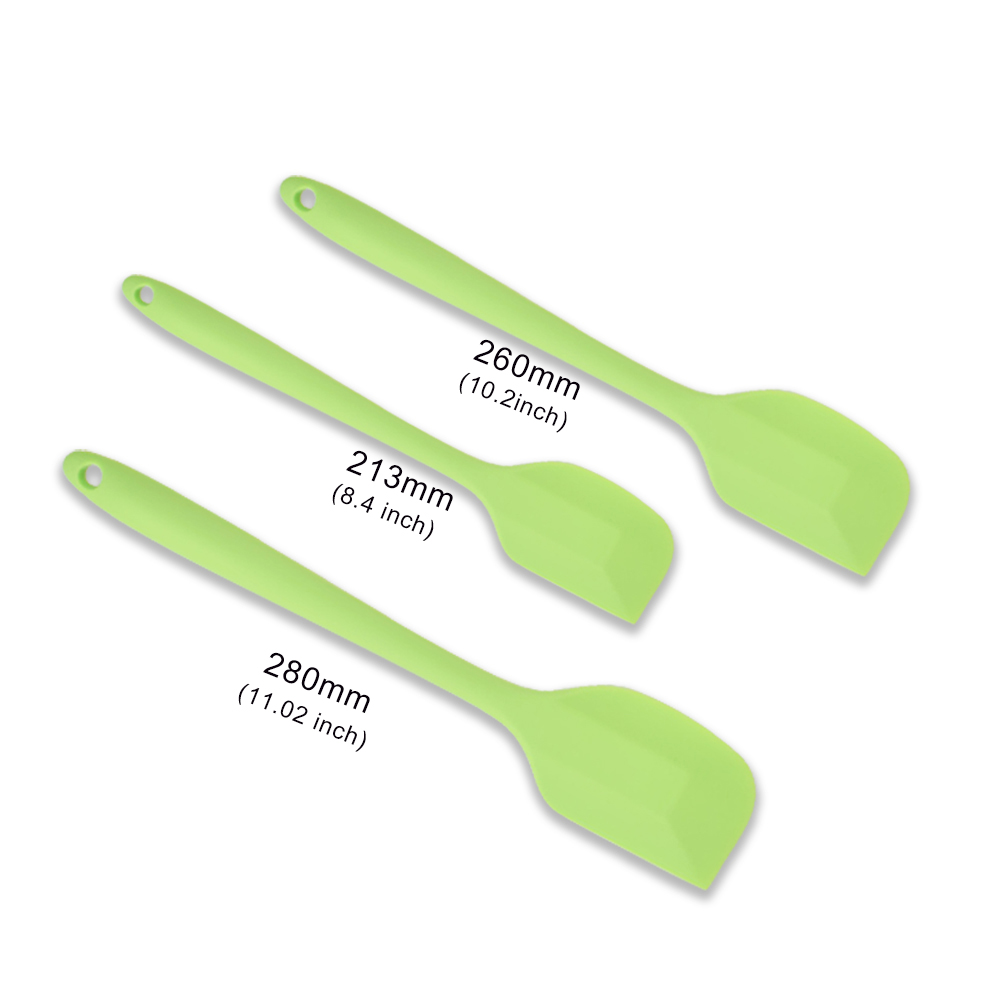 11inch Bpa Free One Piece Design Solid Heat-resistant Non Stick Kitchen Utensil Silicone Scraper Spatula for Baking Cooking