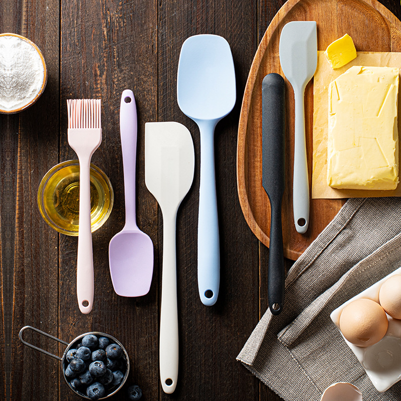 Reproduction Silicone Scraper 6-piece Baking Set Food Grade High Temperature Resistant Spatula Cream Brush Set