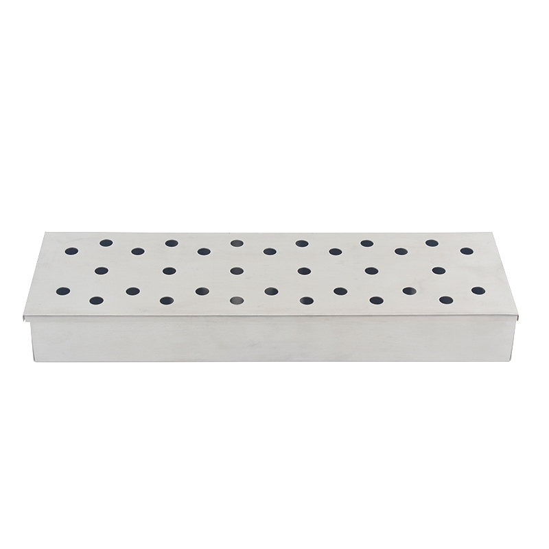 Hot Seller Stainless Steel Smoking Wood Chips Bbq / Barbecue Long Smoker Box