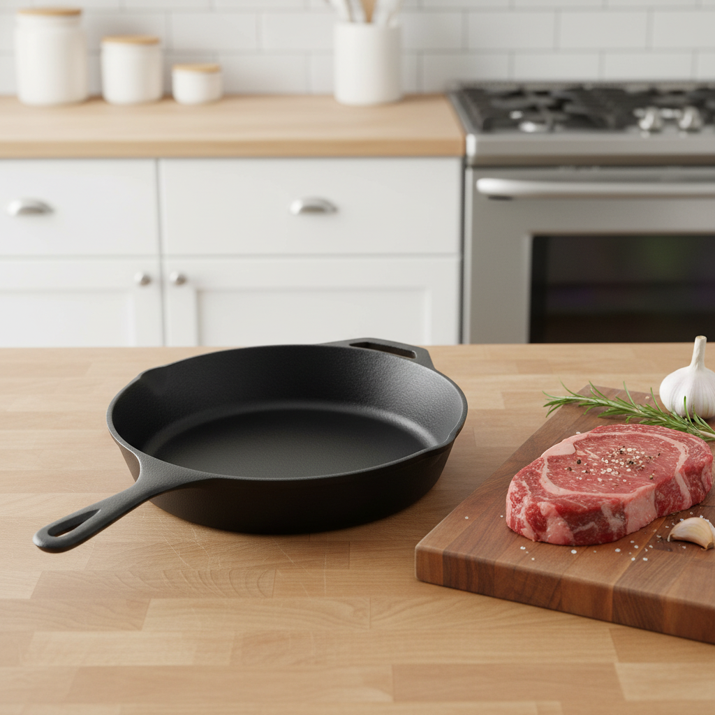 Hot Sale Factory Supply Cast Iron Skillet Frying Pan Nonstick Pre Seasoned Durable Heat Resistant Sizzle Plate