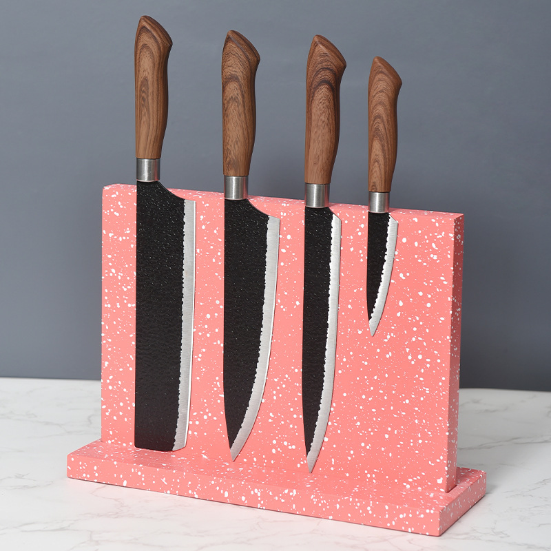Knife Storage Magnetic Bamboo Kitchen Set Magnet Knife Block