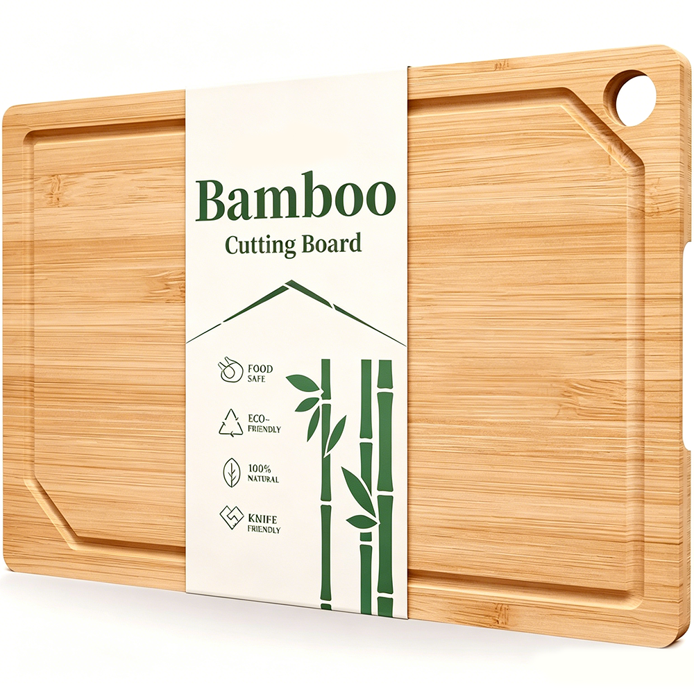 Extra Large Bamboo Cutting Board Wooden Carving Board Thick Bamboo Block Chopping Board With Juice Groove