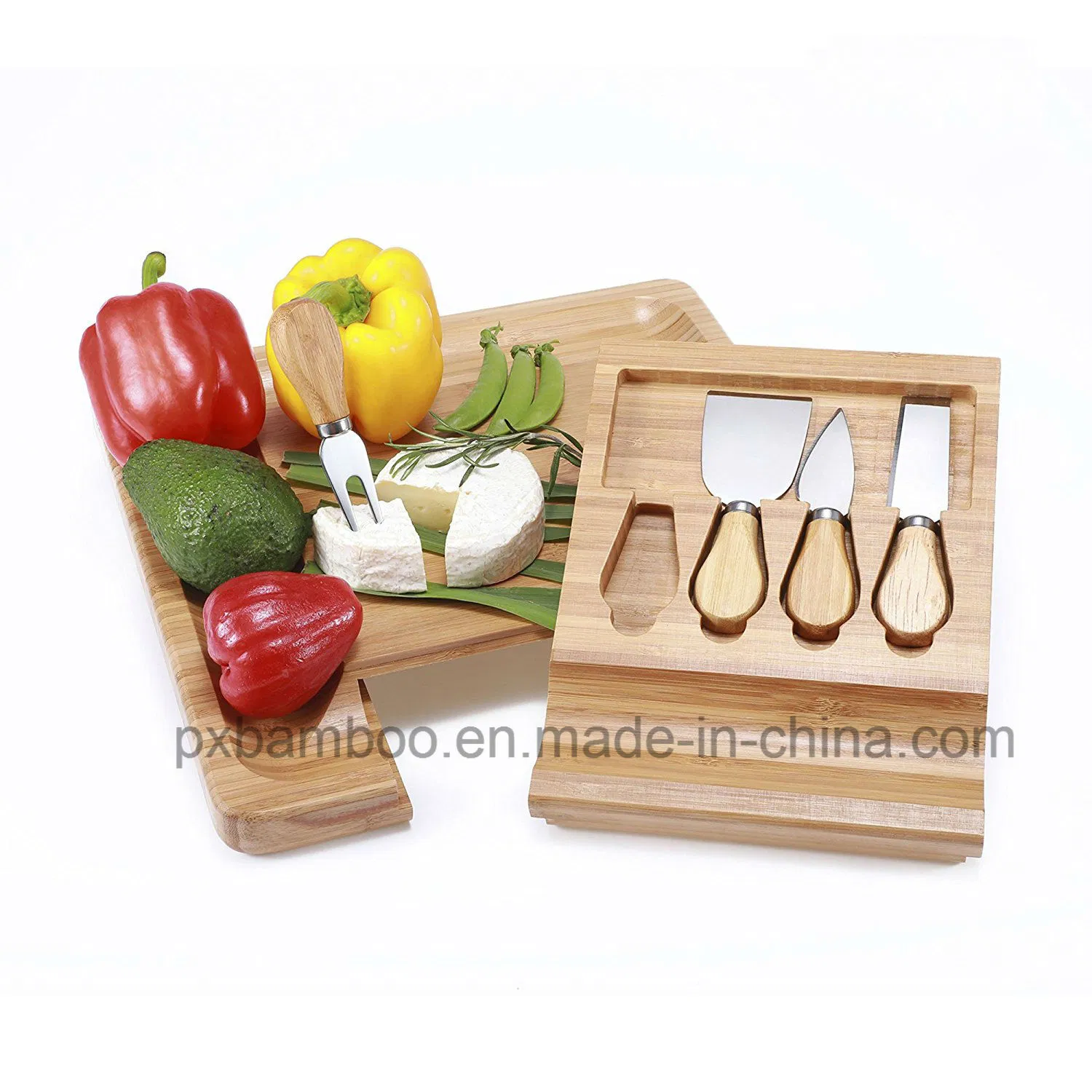 Shape with Knives Sets Cheese Cutting Chop Block