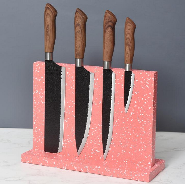Kitchen Multifunctional Storage Double-Sided Strong Magnetic Bamboo Knife Block