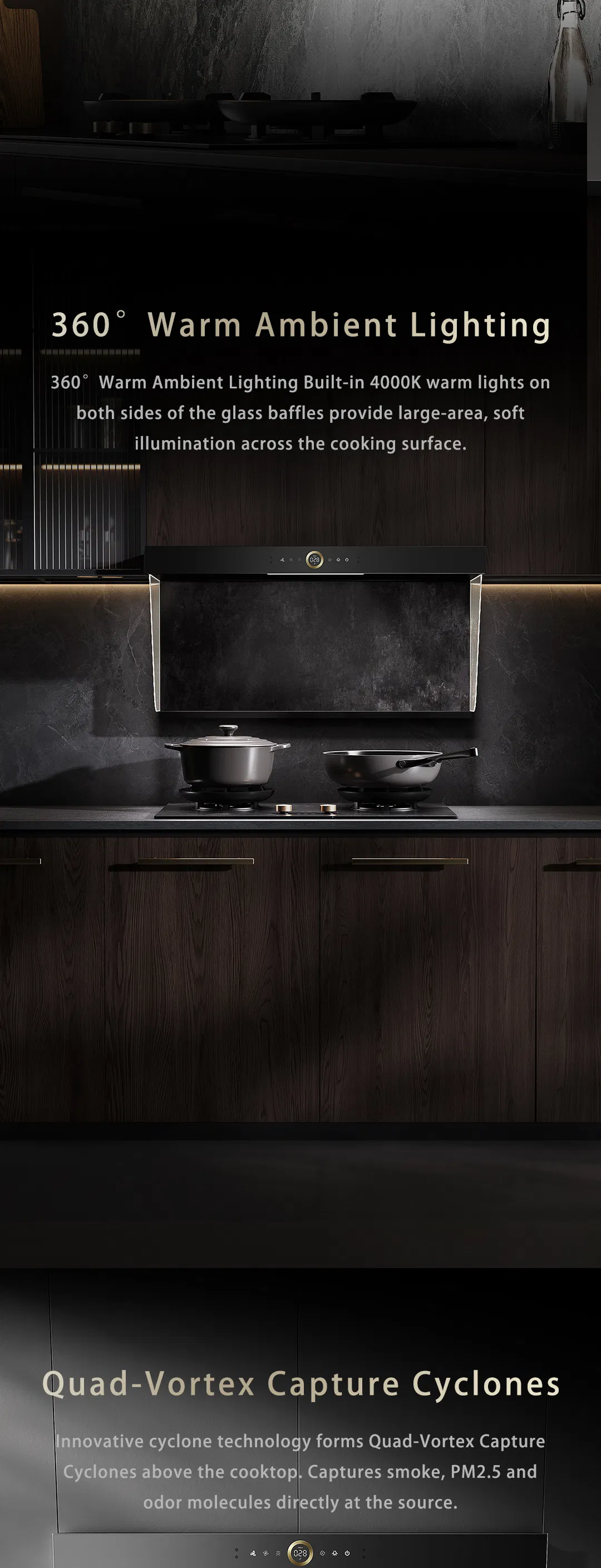 Wall-Mounted K1 Drawer Type Under Cabinet Smart Kitchen Range Hood for Household Cooking