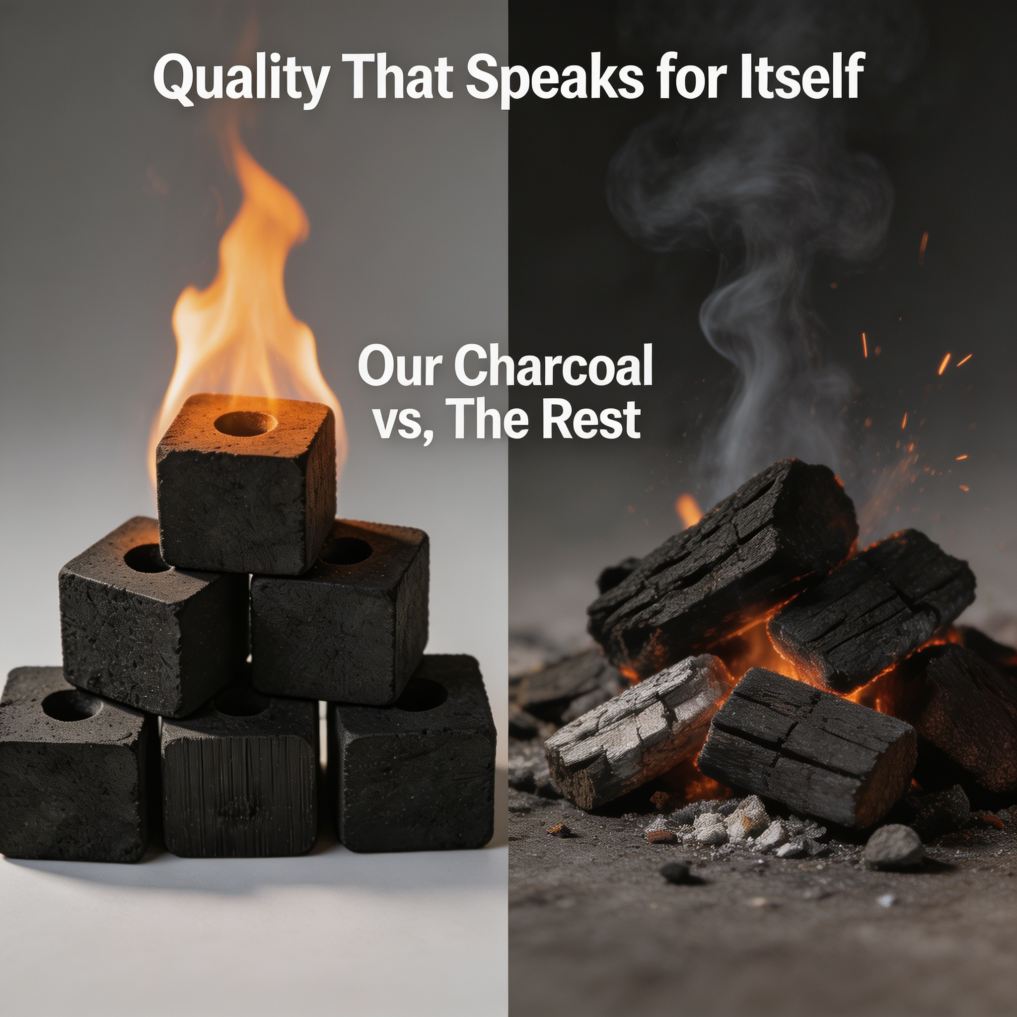 All-Natural BBQ Bamboo Charcoal Slices Deal for Grilling &amp; Smoking High Heat Low Ash Flat Hookah Coal Slices