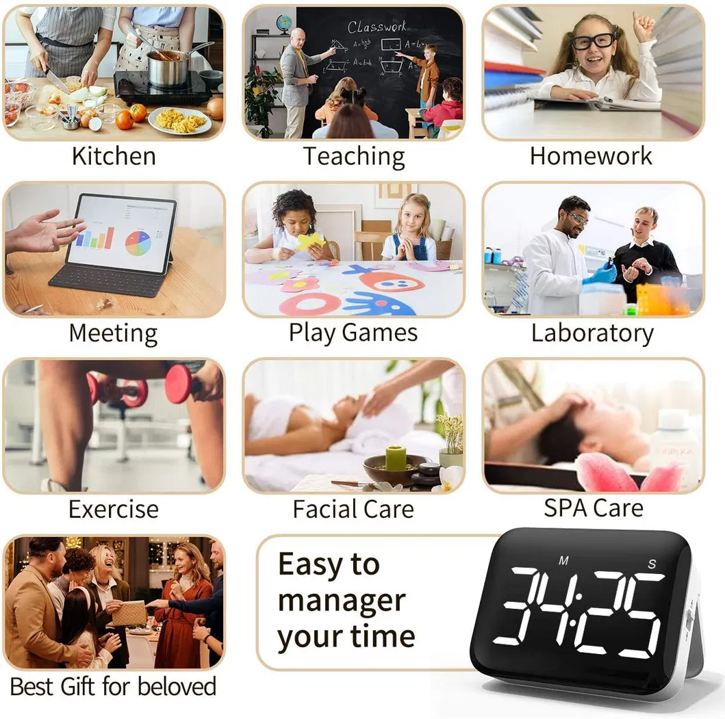 Large LCD Display Digital Kitchen Magnetic Countdown Timer