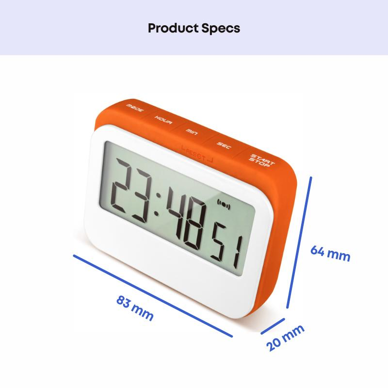 Magnetic Suction Kitchen Timer with Alarm Clock