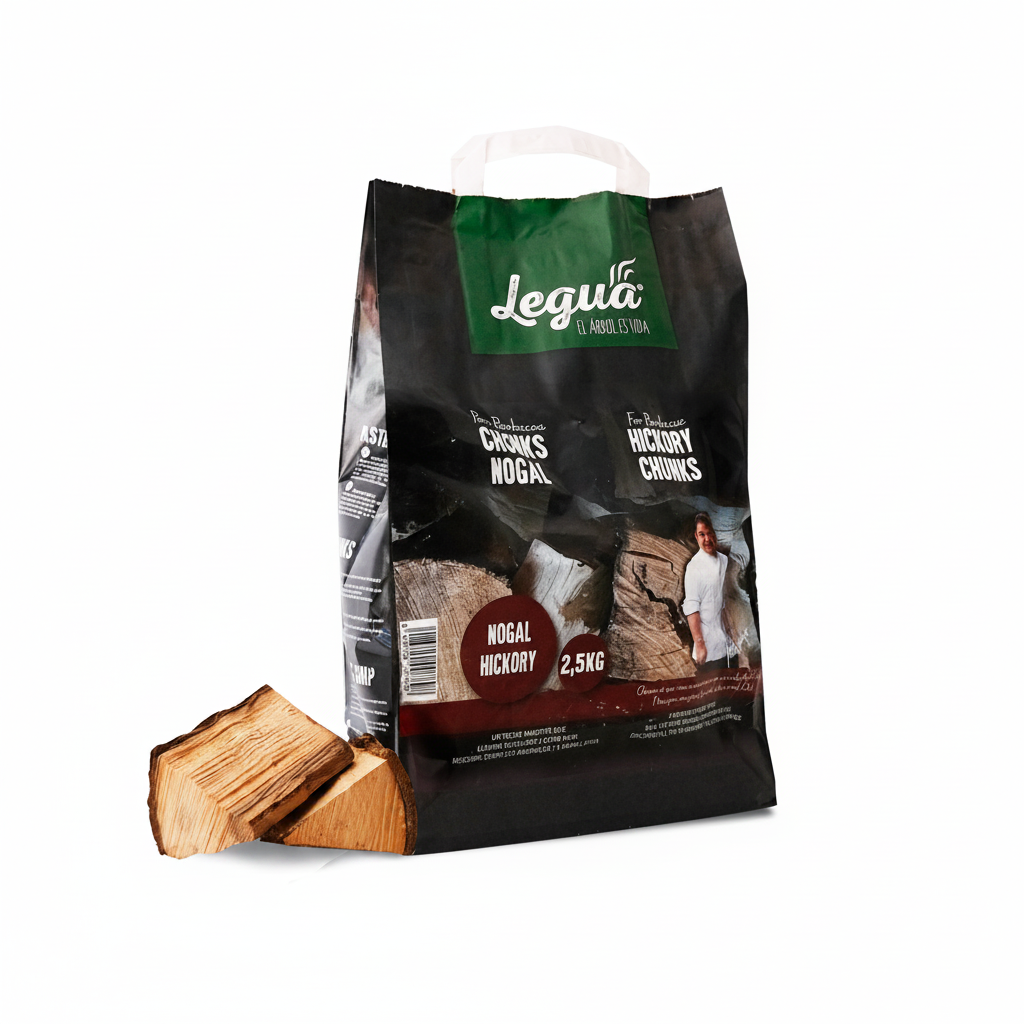 High Quality Legua Hickory Tree Wood Chunks for Natural BBQ Smoke Spanish Origin
