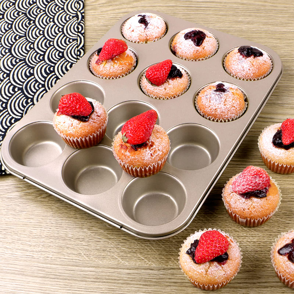 Carbon steel cup cake pan