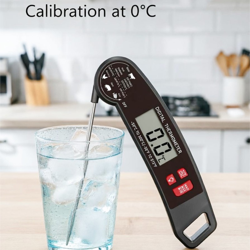 Professional 0C Calibration Digital Instant Read Meat Thermometer with Backlight LCD for Grill BBQ Kitchen Food Cooking