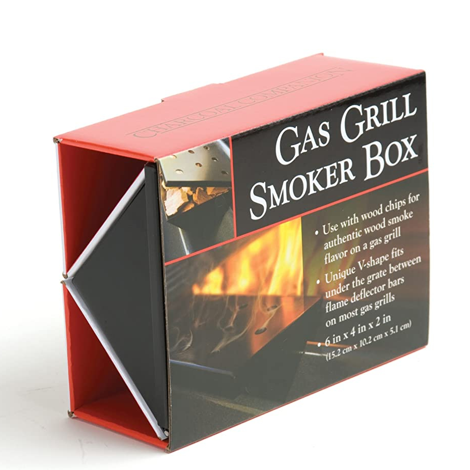 BBQ Accessories Heavy Duty Metal V-Shape Wood Chips Smoker Box for Pastrami Grilling Outdoor Barbecue