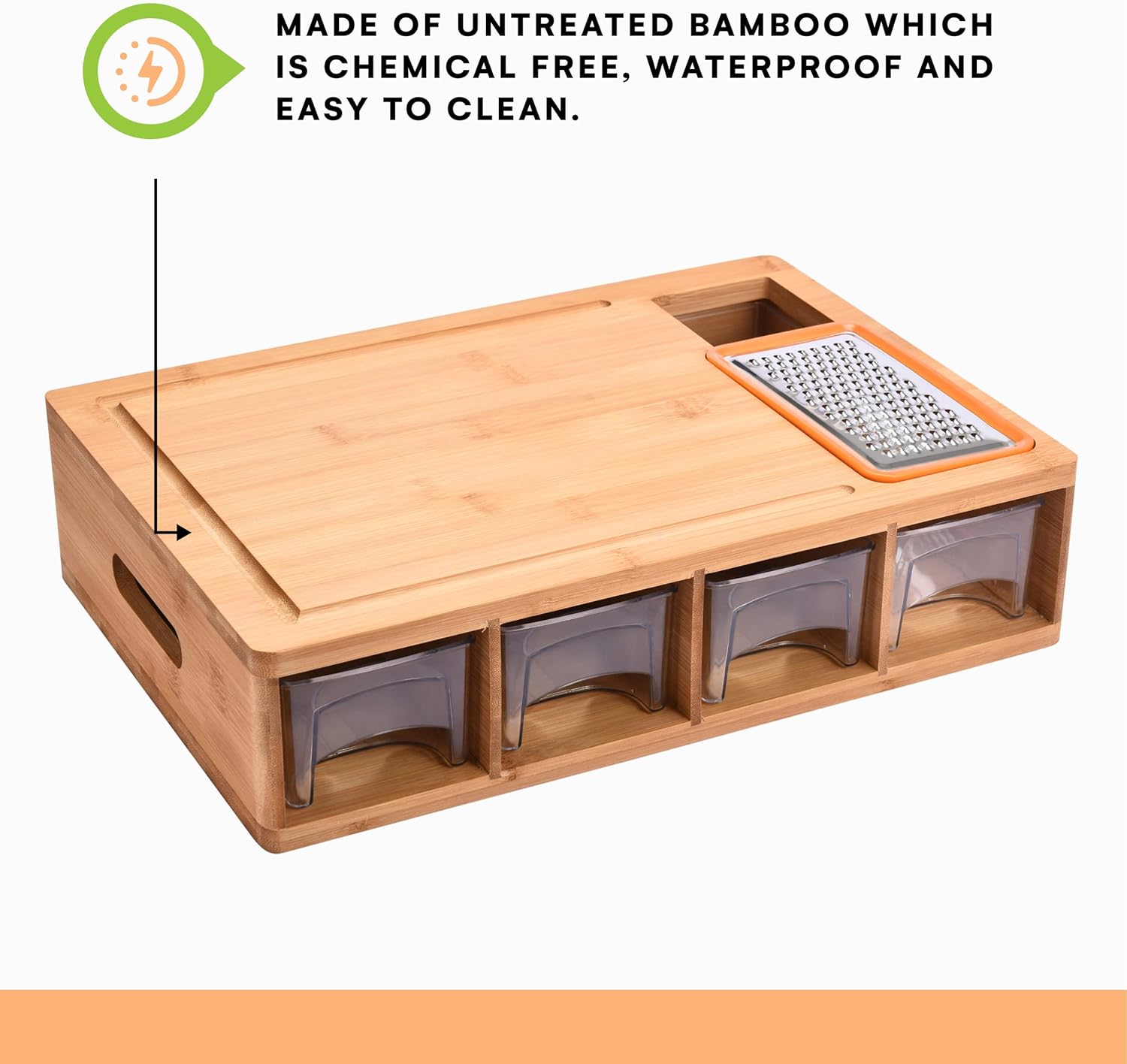 Hot selling multifunctional wooden chopping board, vegetable, cheese, meat food container, organizer for kitchen use