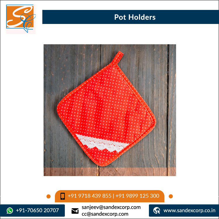 Kitchen Usage 135-300 Gsm Trivets Place Mats Oven Mitts Recycled Cotton Pot Holders From Top Listed Indian Supplier.
