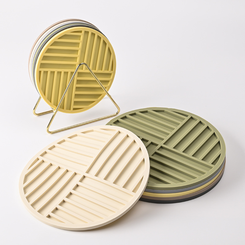 Dotted Style Silicone Insulated Multipurpose Kitchen Pot Holders Placemat Trivet-Oven Mitts for Casserole Dish Oven Accessory