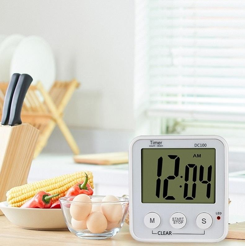 Time Display Cute LED Alarm Indicator Light Digital Kitchen Timer DC100