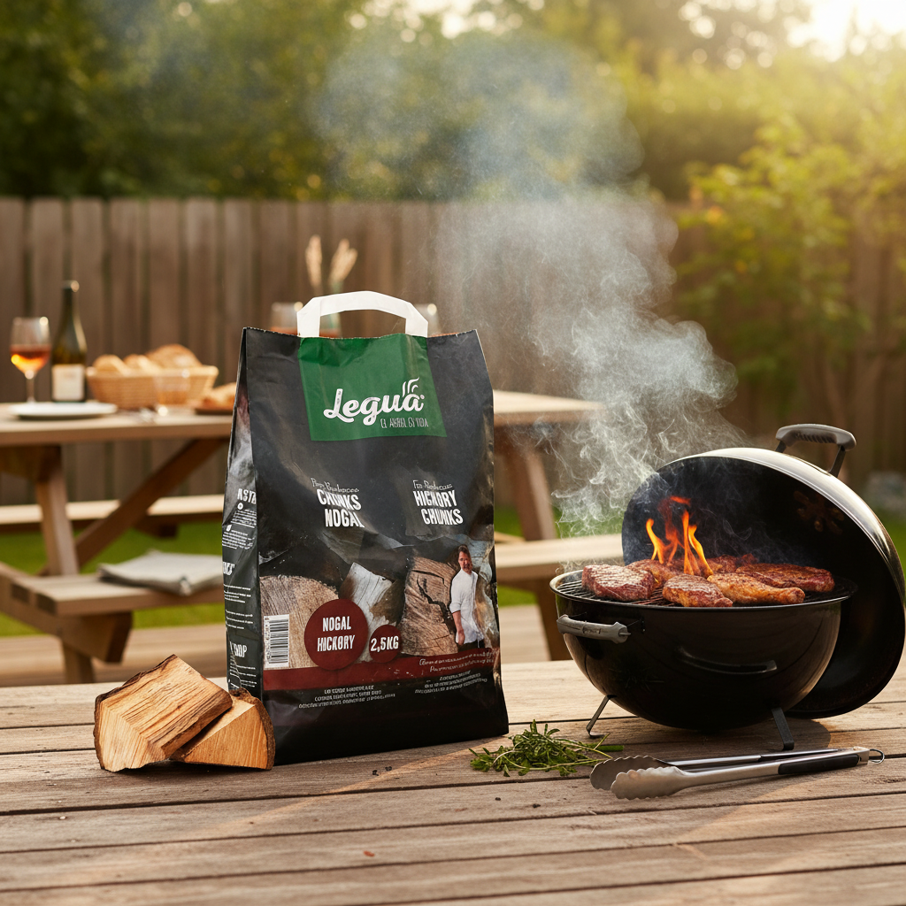 High Quality Legua Hickory Tree Wood Chunks for Natural BBQ Smoke Spanish Origin