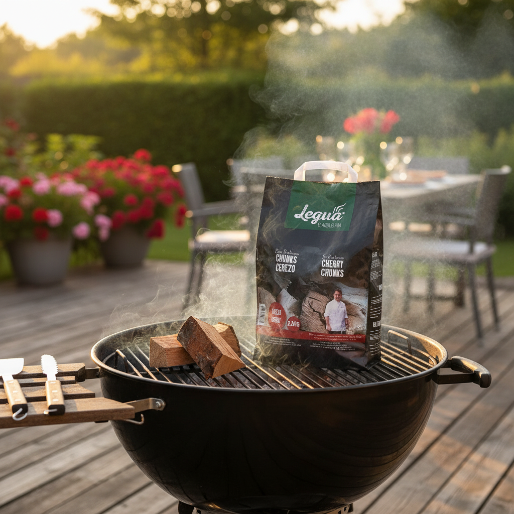 Legua High Quality Cherry Tree Wood Chunks for Natural Smoke Flavour on Your BBQ From Spain