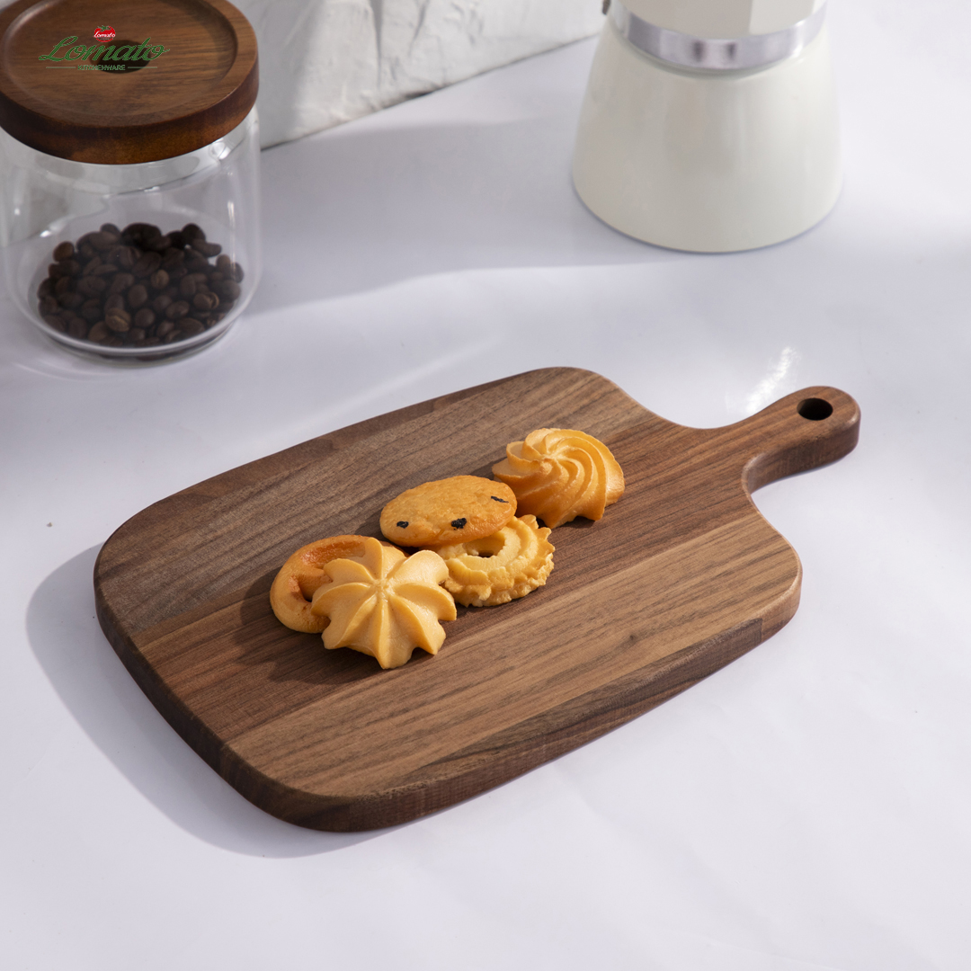 Wholesale Laser logo Dark Light Kitchen Bamboo Acacia Beech Walnut Olive Oak Teak Wood Cutting Board Chopping Blocks With Handle