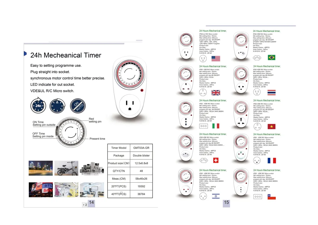 Electronic Digital Timer Switch Multi-Function Plug Kitchen Timer Outlet 7 Day 12/24 Hour Programmable Timing Socket