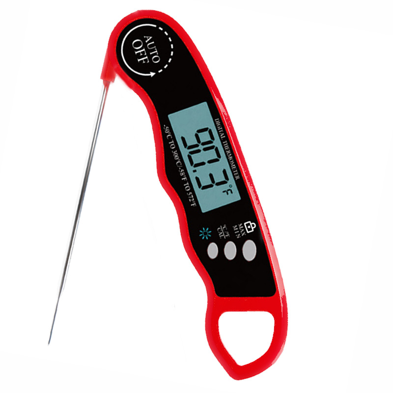 Foldable Instant Read Durable Waterproof Plastic Digital BBQ Food Meat Thermometer OEM/ODM 6-Month Warranty for Cooking Grilling