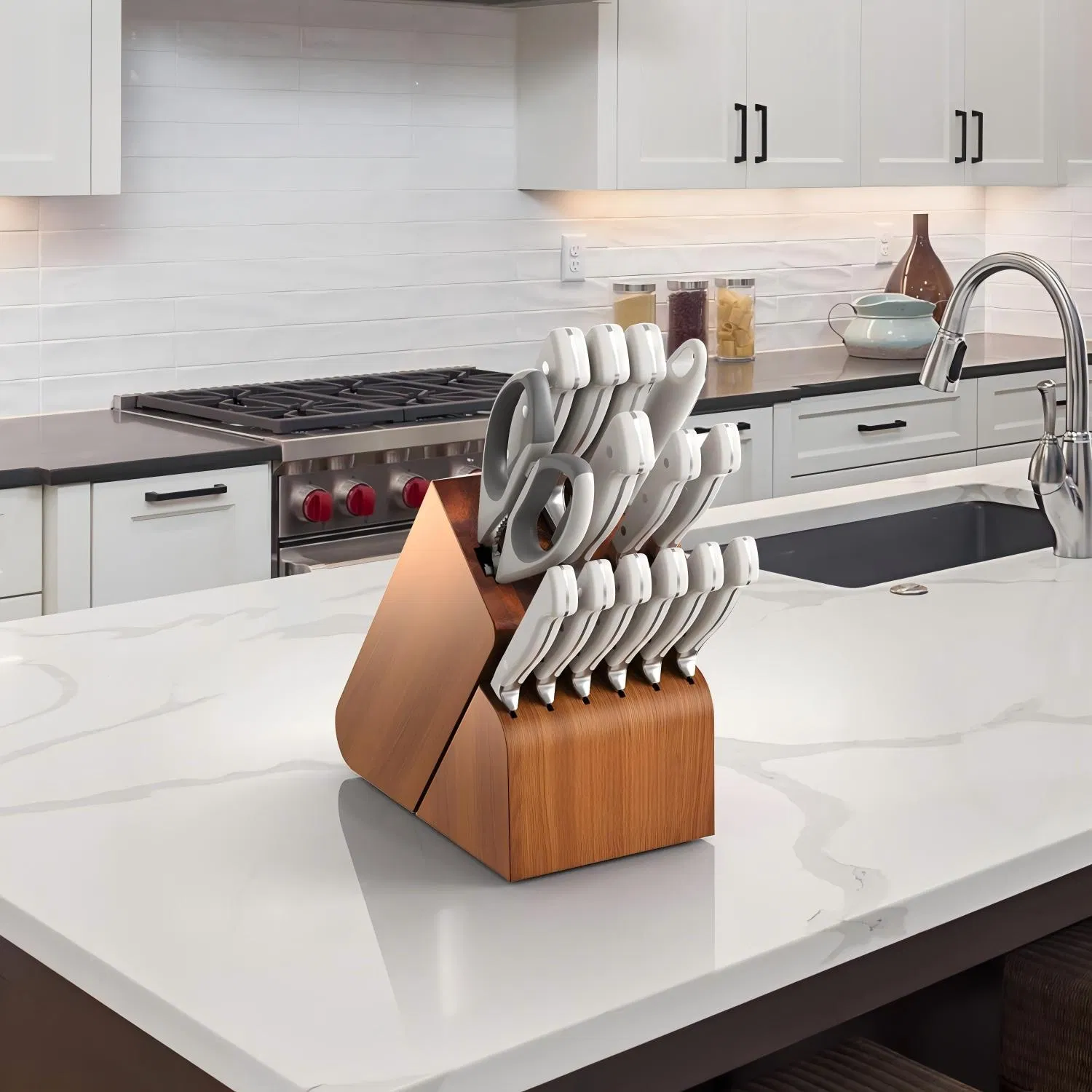 High Quality Professional Custom Non-Slip Stainless Steel Kitchen Chef Cooking Knife Block