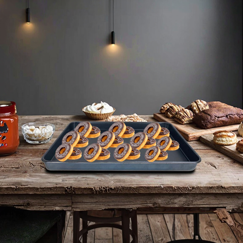 Stainless Steel Bread Pizza Cake Baking Dishes Pan 16*24 Inches Cookie Sheet Multi-layer Coating European Style Food Safe Hand